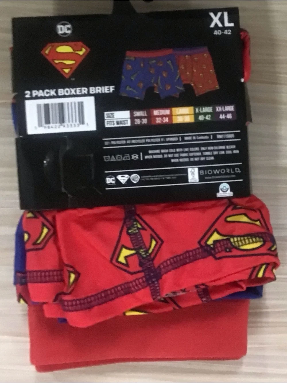 DC Comics Superman Logo Blue & Red Boxer Briefs 2 Pack